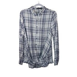 Doe & Rae Ladies Long Sleeve Button Front Top